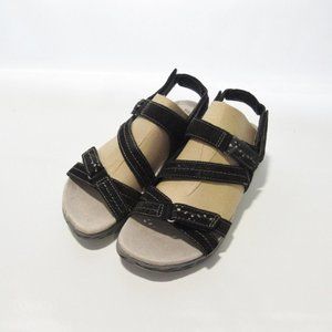 Earth Origins Suede Sport Sandals- Westfield Wendy 5 Medium Black NIB